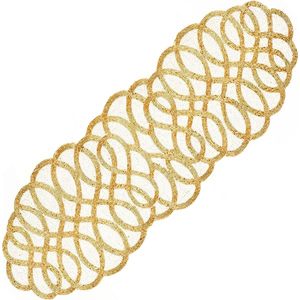 Excellent Workman-ship Qualité Supérieure À La Main Conception Unique Forme De Fleur Trio Couleur Décoratif Verre Perlé Chemin De Table - Product Image 2