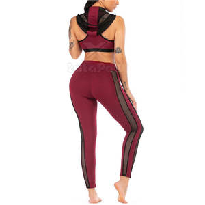 Conjunto de Yoga para Mujer de Alta Calidad, Transpirable, con Cintura Elástica y Logotipo Frontal, para Uso en Exteriores, Venta al Por Mayor - Product Image 4