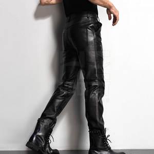 กางเกงหนังผู้ชายแฟชั่น ทันสมัย ทนทาน นุ่มสบาย หนังแท้ ใส่สบาย เหมาะสำหรับใช้ในชีวิตประจำวัน - Product Image 2