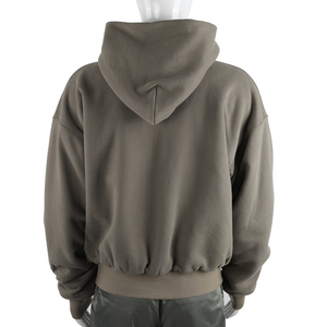Sweat à capuche en molleton de coton 100% pour hommes, coupe ajustée, taille XS, sweat-shirt zippé, Sports d'hiver thermiques solides, sérigraphie décontractée en plein air - Product Image 3