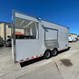 Remolques de comida rápida de 16 pies de alta calidad, camión de comida totalmente equipado con cocina completa, carros de comida móviles Doner Kebab a la venta - Product Image 1