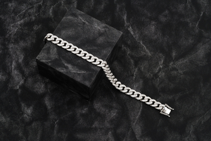 Trendy Diamond Tennis Cuban <b>Bracelet</b> 14mm 7inch Rose Gold 18K Gold Plated for Certified Brilliant Cut Unisex Luxury - Product Image 4