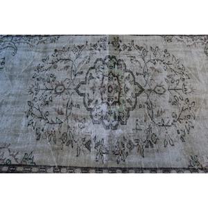 Alfombra Vintage turca de área grande clásica verde Beige 5,4x8,8 pies lana látex Patchwork para adolescentes alfombra rectangular para habitación de pasillo - Product Image 3