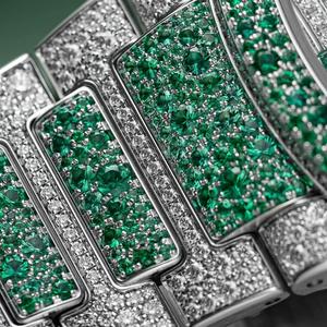 Customized, Luxurious, Sparkling VVS Moissanite 18K 24K Full Diamond Zircon Classic Men's Mechanical Watch - Product Image 2