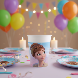 Gobelets en papier isothermes 200 ml, vaisselle de fête, lot de 6 pièces - Product Image 3