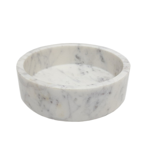 Bol rond décoratif en marbre, couleur blanche, Design moderne, bol de service et saladier pour mariage et décoration de Table personnalisée - Product Image 1