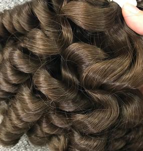 เครื่องต่อผมคนบริสุทธิ์ผมหยิกยาวสั้นสีเปียโนผ้าสองชั้นฟอกสีเข้มขึ้นเท่านั้น - Product Image 5