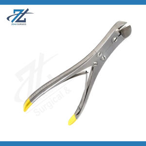 Cortador manual de alta calidad con mangos dorados y borde de carburo de tungsteno para cortar alambre de Kirschner de hasta 2.5 mm y 215 mm de longitud - Product Image 2