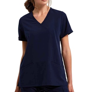 Women's V-Neck Spandex Polyester <b>Tunic</b> Top - Product Image 1