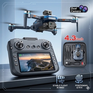 Dron RC Profesional con Doble Cámara <span class=keywords><strong>HD</strong></span> FPV WiFi Motor sin Escobillas Evasión de Obstáculos Plegable Flujo Óptico con Pantalla - Product Image 1