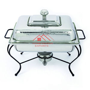 Plat de service alimentaire en métal décor de mariage et d'hôtel fini argent poli miroir accessoires de décoration d'hôtel et de mariage OEM - Product Image 5