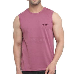 Camiseta sin mangas de algodón de ajuste relajado con escote sin etiquetas para una comodidad Top sin mangas de tela elástica con una textura suave y suave - Product Image 1