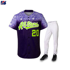 ชุดยูนิฟอร์มเบสบอลคอวี,ชุดเครื่องแบบพิมพ์ลายแบบระเหิดออกแบบเองได้พร้อมผ้าคุณภาพสูงสำหรับทุกเพศ - Product Image 4