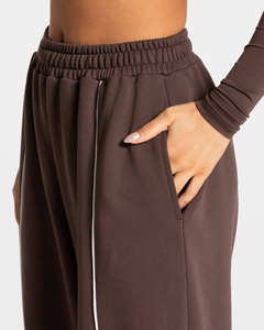 Pantalones Deportivos de Algodón Térmico Elástico de Cintura Media para Mujer, Ajuste Holgado, Pierna Ancha, Ecológicos, Resistentes al Viento, Ropa Casual de Calle - Product Image 3