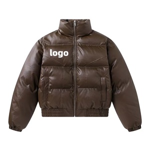 Chaquetas de Plumón Personalizadas al por Mayor para Hombre, Chaquetas Cortas Acolchadas, Chaqueta Holgada Unisex de Invierno, Chaqueta con Cremallera para Hombre de Talla Grande - Product Image 1