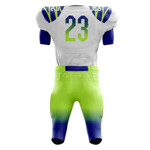 Uniformes de Fútbol Americano Personalizados al por Mayor con Logotipo, Conjuntos Cortos 100% Poliéster de Secado Rápido, Transpirables, con Estampado Sublimado para Todas las Temporadas - Product Image 2