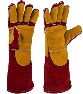 Premium Reinforced Cowhide Split Leather <b>Gloves</b> <b>Long</b> Welding Work <b>Gloves</b> with High Safety Heavy Duty Comfortable Work Protection - Product Image 6