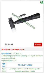 Herramienta de martillo de joyería GS 990S 3 en 1 para fabricación y reparación de joyas - Product Image 2