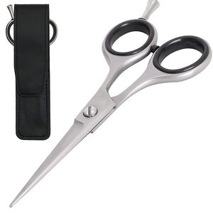 Razor Edge Sharp <b>Beard</b> <b>Scissors</b> Hair Cutting <b>Scissors</b> Stainless Steel Mustache <b>Scissors</b> With Finger Rest and Pouch - Product Image 4