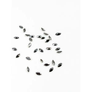 Diamant noir taille marquise 2,5-4 mm facetté pour la fabrication de bijoux, pierres en vrac - Product Image 3