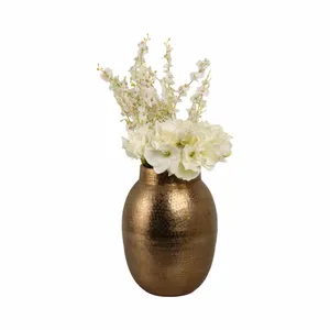 Jarrón de Metal Hecho a Mano con Acabado Dorado Premium, Jarrón de Flores de Metal, Jarrón de Flores para Banquetes al Aire Libre, Decoración de Sala de Estar, Jarrón de Flores de Metal - Product Image 3