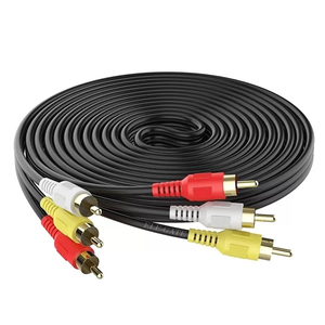 5 Meters RCA Audio Video <b>Cable</b> Male Male Pure Copper Conductor PVC Jacket Braid AUX Projector <b>Microphone</b> Guitar Car Speaker HDTV - Product Image 3
