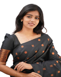 Dernière exportation exclusive de vêtements d'été indiens et pakistanais Vesta Saree en soie à bordure jacquard avec riche pallu pour les fêtes d'hiver - Product Image 1