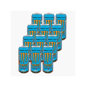Paquete de 12 Botellas de Monster Energy Mango Loco de 500 ml, Caja Maestra, Peso Neto 6.6 kg, Para Venta al por Mayor y Minorista - Product Image 1
