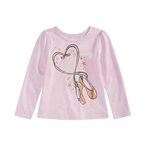 Epic Threads T-shirt rosa per bambine con scritta 'Ballet Slippers', taglia 2T, abbigliamento per bambini - Product Image 1