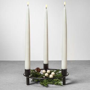 Tarro de vela único de hormigón con soportes de metal simples Candelabro de una sola cabeza para Bodas de cumpleaños de Navidad - Product Image 4