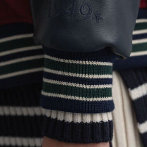 แจ็กเก็ตบอมเบอร์ขนแกะสำหรับผู้หญิงเสื้อแจ็กเก็ตแบบปักลายสำหรับผู้หญิง - Product Image 3