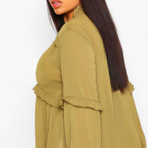 OEM Ropa Blusa Top Camisas Sólido Manga larga Algodón Transpirable Señoras Camisa Tallas grandes Blusas y camisas Mujeres Niñas - Product Image 5