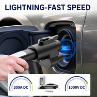 Adaptateur de charge EV DC 300A 1000V NACS vers CCS1, IP54, contacts argentés, vente en gros, direct usine pour l'alimentation des flottes
