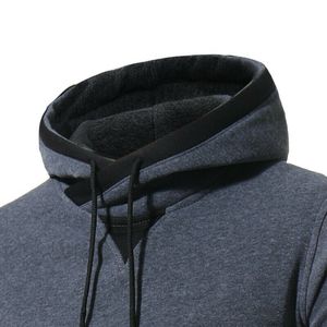 OEM personalizado hecho 100% algodón pulóver sudaderas con capucha de alta calidad 500gsm térmica sudaderas con capucha bordadas transpirables con cuentas para - Product Image 3