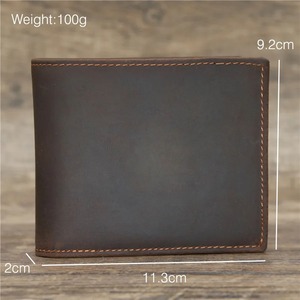 Offre Spéciale personnalisé hommes mince en cuir véritable RFID pli portefeuille en relief carte ouverte lettre - Product Image 3