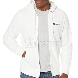 Sweat à capuche de haute qualité pour hommes en gros Fermeture à glissière complète avec tissu à capuche et logo personnalisé Sweat à capuche pour hommes avec fermeture éclair - Product Image 1