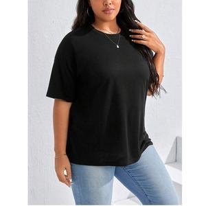 Best-seller de haute qualité T-shirt à manches courtes pour femmes Motifs brodés imprimés à la mode Logo grande taille Export direct BD - Product Image 4