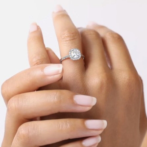 10K oro amarillo, oro rosa y oro blanco cojín corte laboratorio cultivado diamante anillo de bodas cojín corte diamante anillos de compromiso para ella - Product Image 3