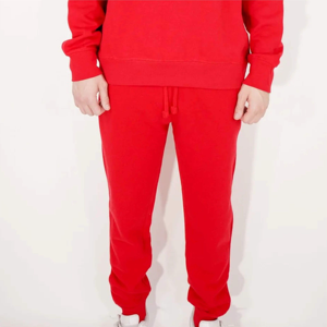 Conjunto de sudadera y pantalones deportivos rojos para hombre, de forro polar, dos piezas, informal, para estar en casa, atuendo deportivo, ropa de entrenamiento, ropa de calle de invierno - Product Image 5