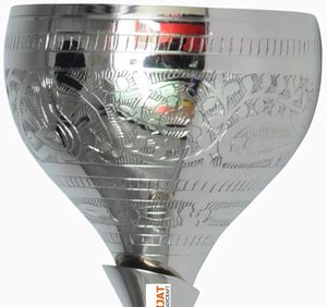 Qualité supérieure à la main 100% pur laiton moscou Mules verre à vin gobelet Unique calice tasse Bidri Nakkashi travail grand vin cadeau - Product Image 2