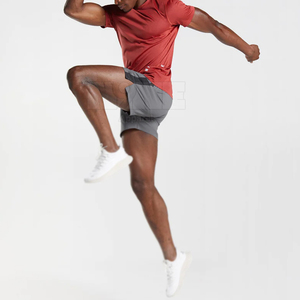 Pantalones Cortos Deportivos de Verano para Hombre, Cintura Media, Spandex, Poliéster, Diseño Sólido, Logotipo Personalizado, Estilo Casual, Secado Rápido, Cierre con Cordón - Product Image 4
