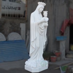 Estatua <span class=keywords><strong>de</strong></span> <span class=keywords><strong>la</strong></span> Virgen María con el Niño Jesús, Figura <span class=keywords><strong>de</strong></span> María y el Niño Jesús para Lápida - Product Image 3