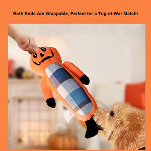 Pet noel cadılar bayramı gülümseyen canavar kedi oynarken peluş oyuncaklar çiğneme diş fırçası interaktif yapılmaz köpek oyuncaklar gıcırtılı - Product Image 4