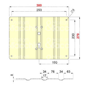 RENFORT ONDULÉ POUR BALLAN PORTE AÉRIENNE ART. Finition galvanisée A3580 - Product Image 1