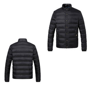 Chaqueta de plumón de pato con capucha y logotipo OEM por encargo, chaquetas acolchadas de invierno para hombre - Product Image 1