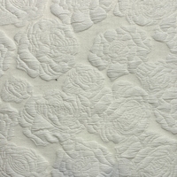 Tissu jacquard tissé en polyester texturé en relief, motif floral 3D dimensionnel, pour robe de mariée, vêtement
