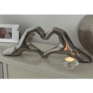 Pièce maîtresse de table coeur en argent Figurine décorative romantique pour décor à la maison bureau bureau anniversaire cadeau affichage Accent - Product Image 4