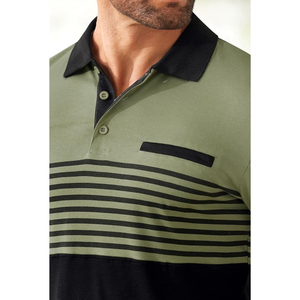 Mens Button for <b>Shirt</b> <b>Long</b> <b>Sleeve</b> Solid Color Block Lightweight Casual <b>Golf</b> Polos Customized OEM ODM Private Label Supplier - Product Image 3
