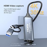 Tarjeta de Captura de Video SYONG 4K 1080P60HZ HDM a USB con Adaptador Tipo-C para Transmisiones en Vivo y Juegos