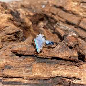 Handmade Kite Rainbow Moonstone Ring 925 Sterling Silver Statement Unique Fashion Jewelry Gift For Women Men - Product Image 3